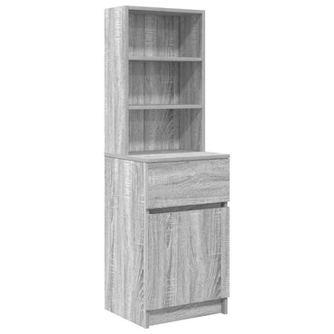 vidaXL Nachttisch Grau Sonoma 39x35x125 cm Holzwerkstoff
