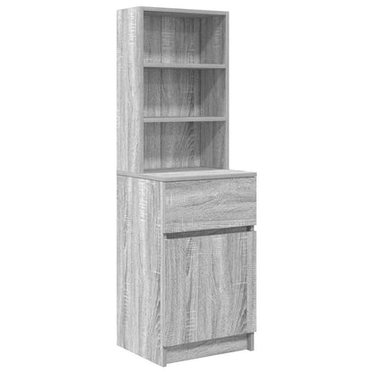 vidaXL Nachttisch Grau Sonoma 39x35x125 cm Holzwerkstoff