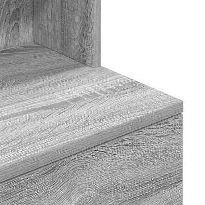 vidaXL Nachttisch Grau Sonoma 39x35x125 cm Holzwerkstoff