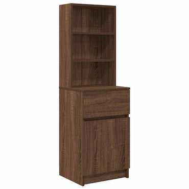 vidaXL Nachttisch Braun Eichen-Optik 39x35x125 cm Holzwerkstoff