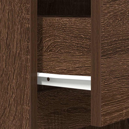 vidaXL Nachttisch Braun Eichen-Optik 39x35x125 cm Holzwerkstoff