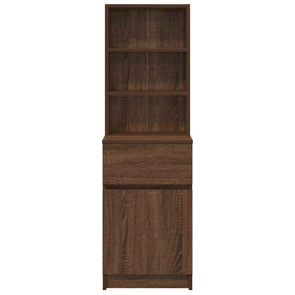 vidaXL Nachttisch Braun Eichen-Optik 39x35x125 cm Holzwerkstoff