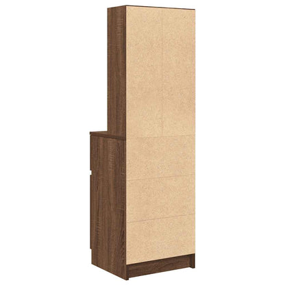 vidaXL Nachttisch Braun Eichen-Optik 39x35x125 cm Holzwerkstoff