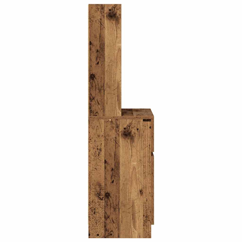 vidaXL Nachttisch Altholz-Optik 39x35x125 cm Holzwerkstoff