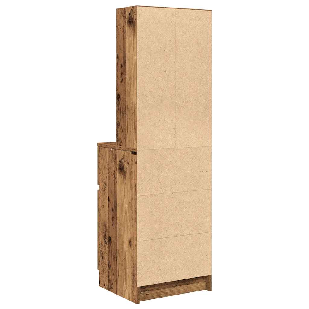 vidaXL Nachttisch Altholz-Optik 39x35x125 cm Holzwerkstoff