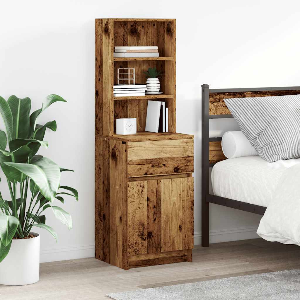 vidaXL Nachttisch Altholz-Optik 39x35x125 cm Holzwerkstoff