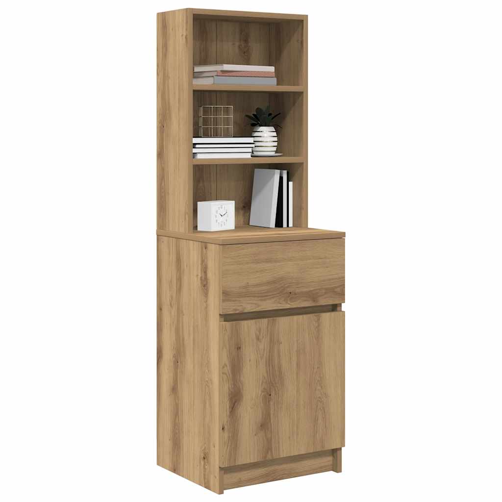 vidaXL Nachttisch Artisan-Eiche 39x35x125 cm Holzwerkstoff