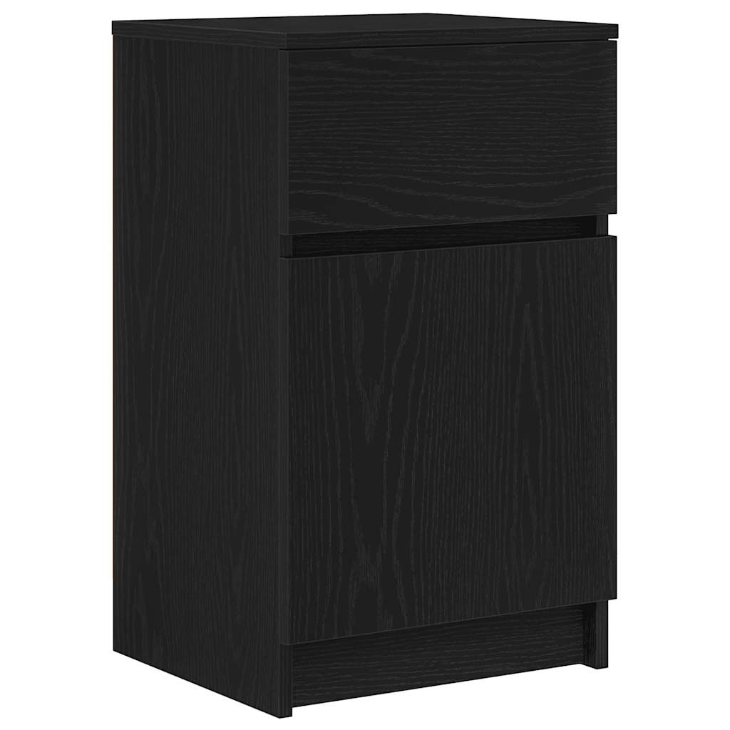 vidaXL Nachttisch Schwarz 39x35x65 cm Holzwerkstoff