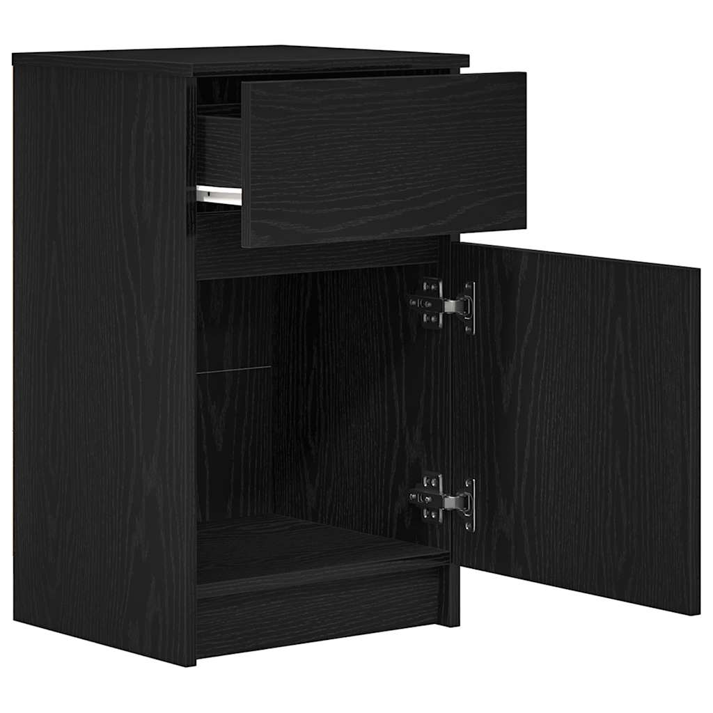 vidaXL Nachttisch Schwarz 39x35x65 cm Holzwerkstoff