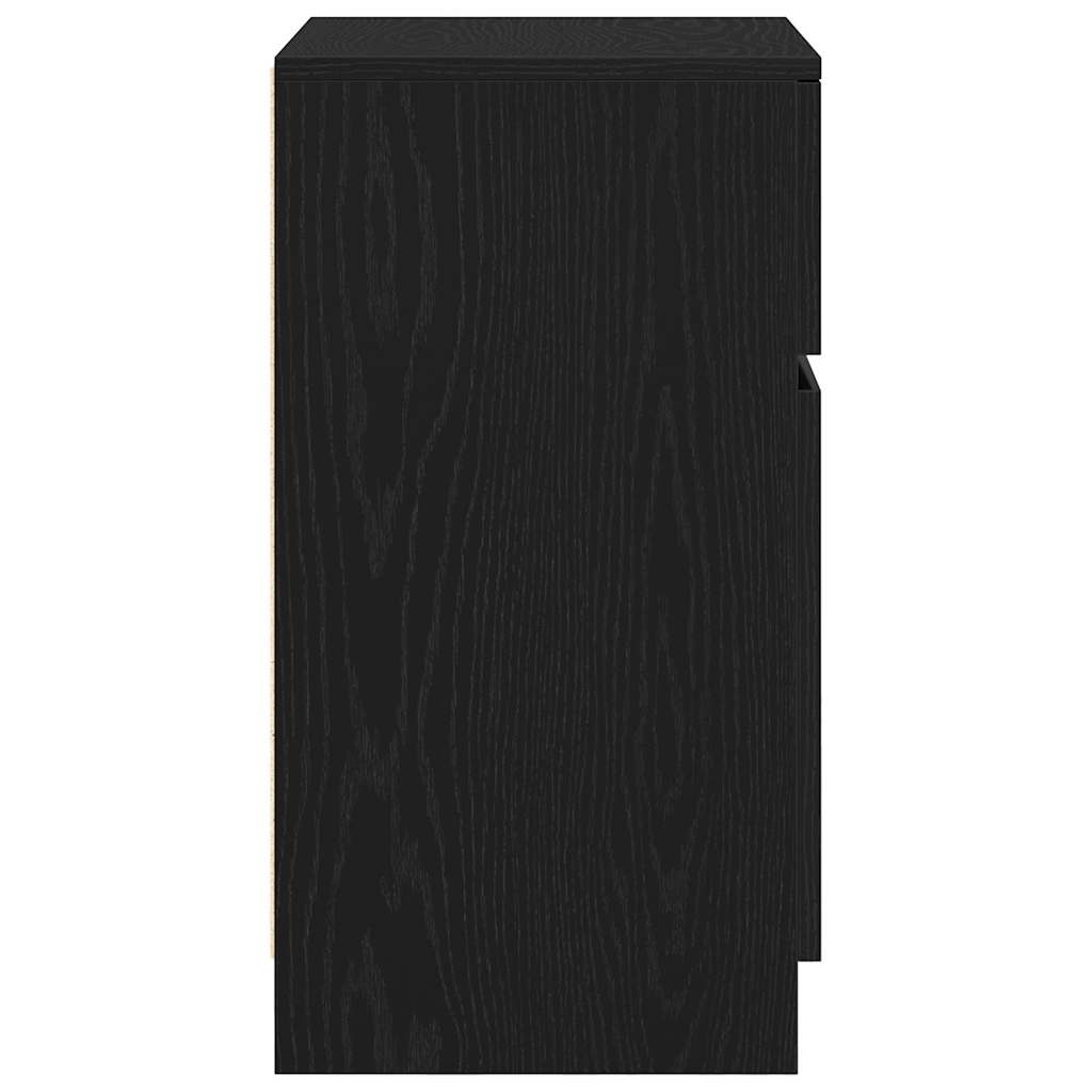 vidaXL Nachttisch Schwarz 39x35x65 cm Holzwerkstoff