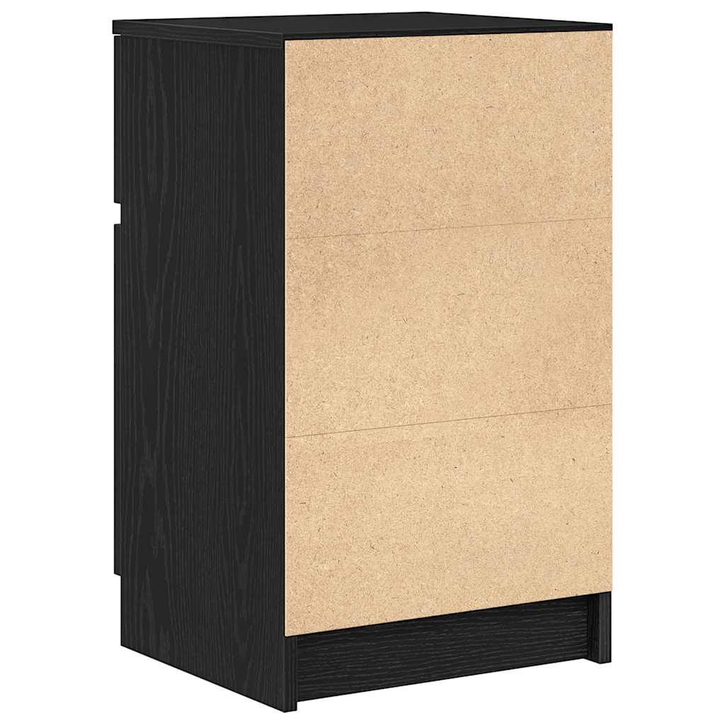 vidaXL Nachttisch Schwarz 39x35x65 cm Holzwerkstoff