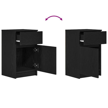 vidaXL Nachttisch Schwarz 39x35x65 cm Holzwerkstoff
