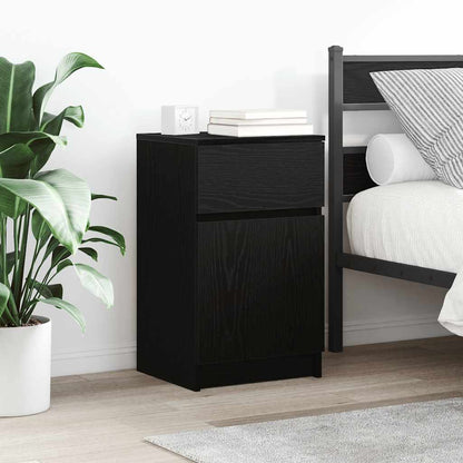 vidaXL Nachttisch Schwarz 39x35x65 cm Holzwerkstoff
