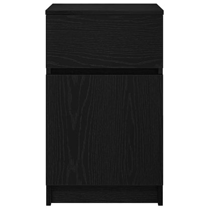 vidaXL Nachttische 2 Stk. Schwarz 39x35x65 cm Holzwerkstoff