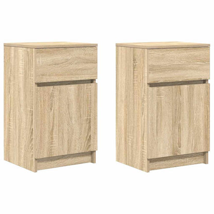 vidaXL Nachttische 2 Stk. Sonoma-Eiche 39x35x65 cm Holzwerkstoff