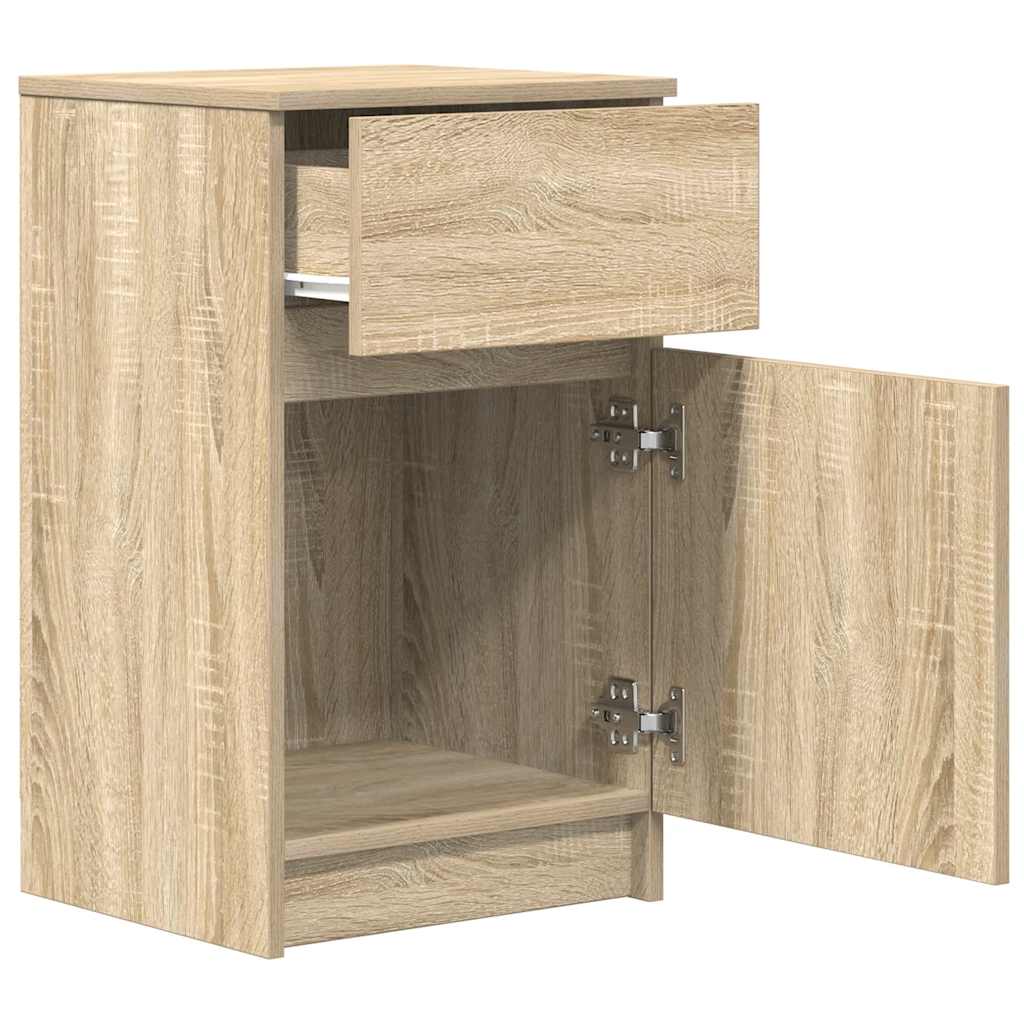 vidaXL Nachttische 2 Stk. Sonoma-Eiche 39x35x65 cm Holzwerkstoff