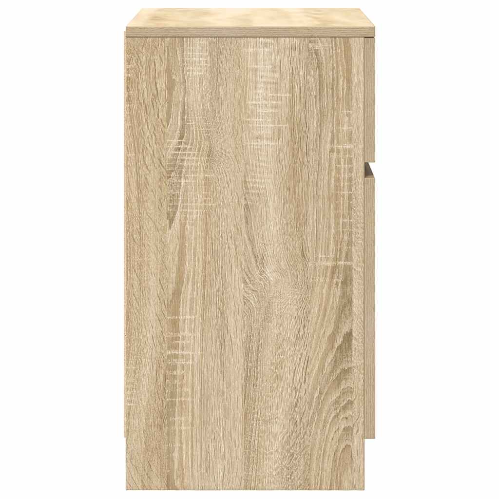 vidaXL Nachttische 2 Stk. Sonoma-Eiche 39x35x65 cm Holzwerkstoff