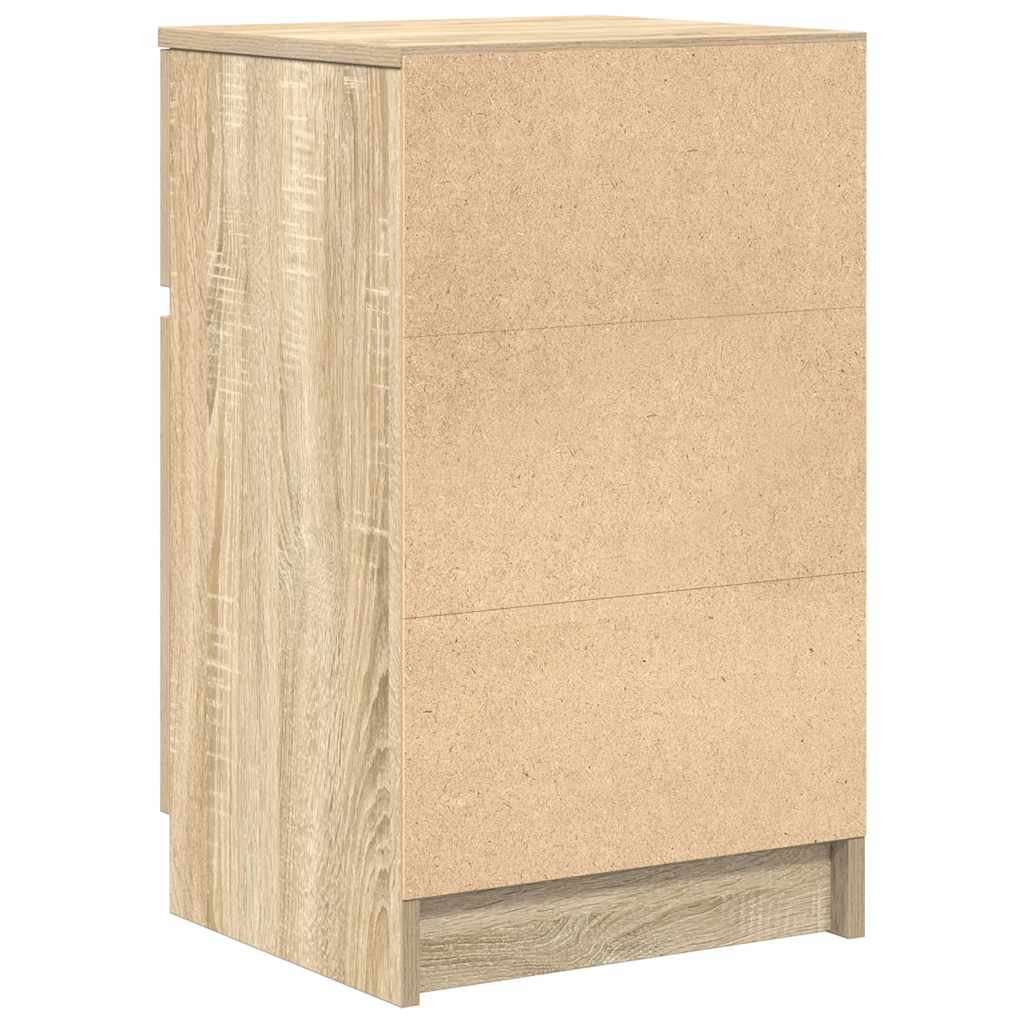 vidaXL Nachttische 2 Stk. Sonoma-Eiche 39x35x65 cm Holzwerkstoff