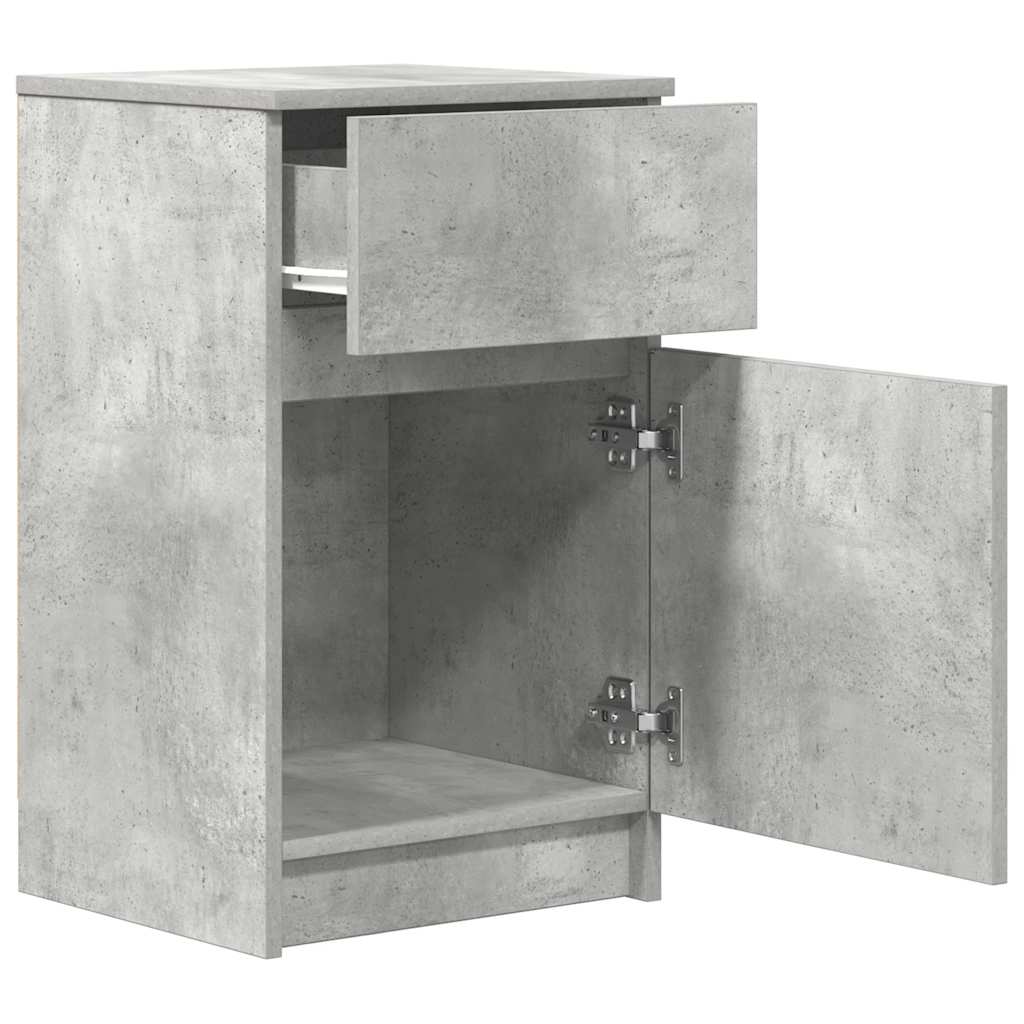 vidaXL Nachttisch Betongrau 39x35x65 cm Holzwerkstoff