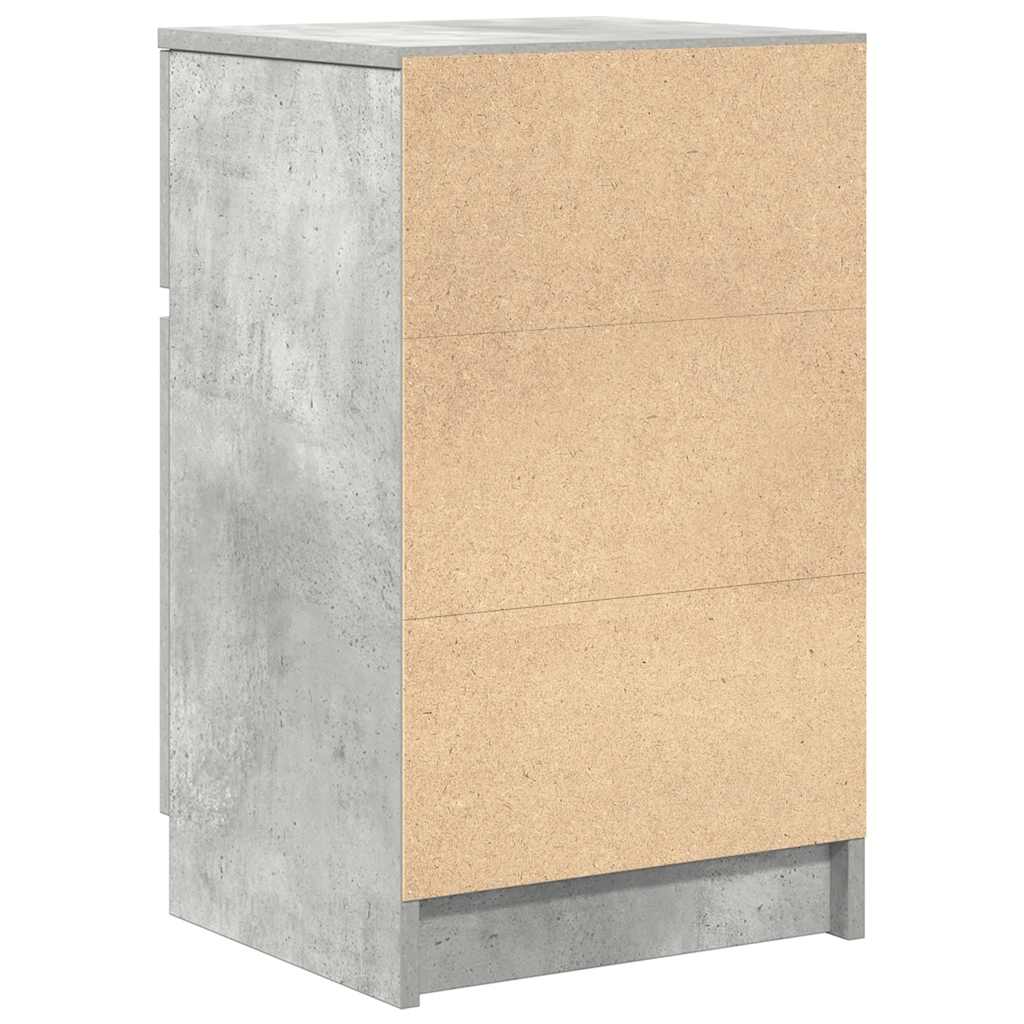 vidaXL Nachttisch Betongrau 39x35x65 cm Holzwerkstoff
