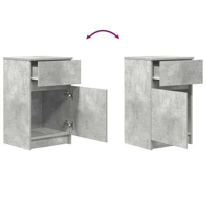 vidaXL Nachttisch Betongrau 39x35x65 cm Holzwerkstoff