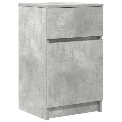vidaXL Tables de chevet 2 pcs Gris béton 39x35x65 cm Bois d'ingénierie