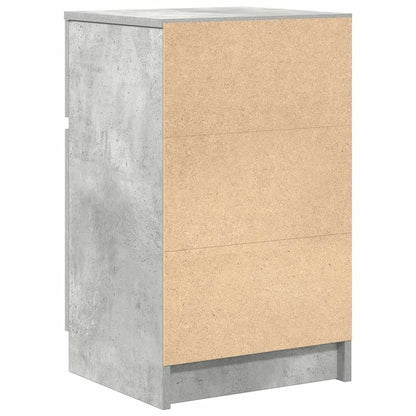 vidaXL Tables de chevet 2 pcs Gris béton 39x35x65 cm Bois d'ingénierie