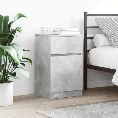 vidaXL Tables de chevet 2 pcs Gris béton 39x35x65 cm Bois d'ingénierie