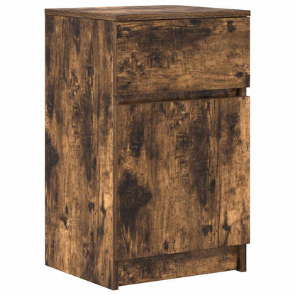vidaXL Nachttisch Räuchereiche 39x35x65 cm Holzwerkstoff