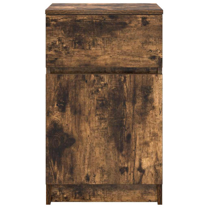 vidaXL Nachttisch Räuchereiche 39x35x65 cm Holzwerkstoff