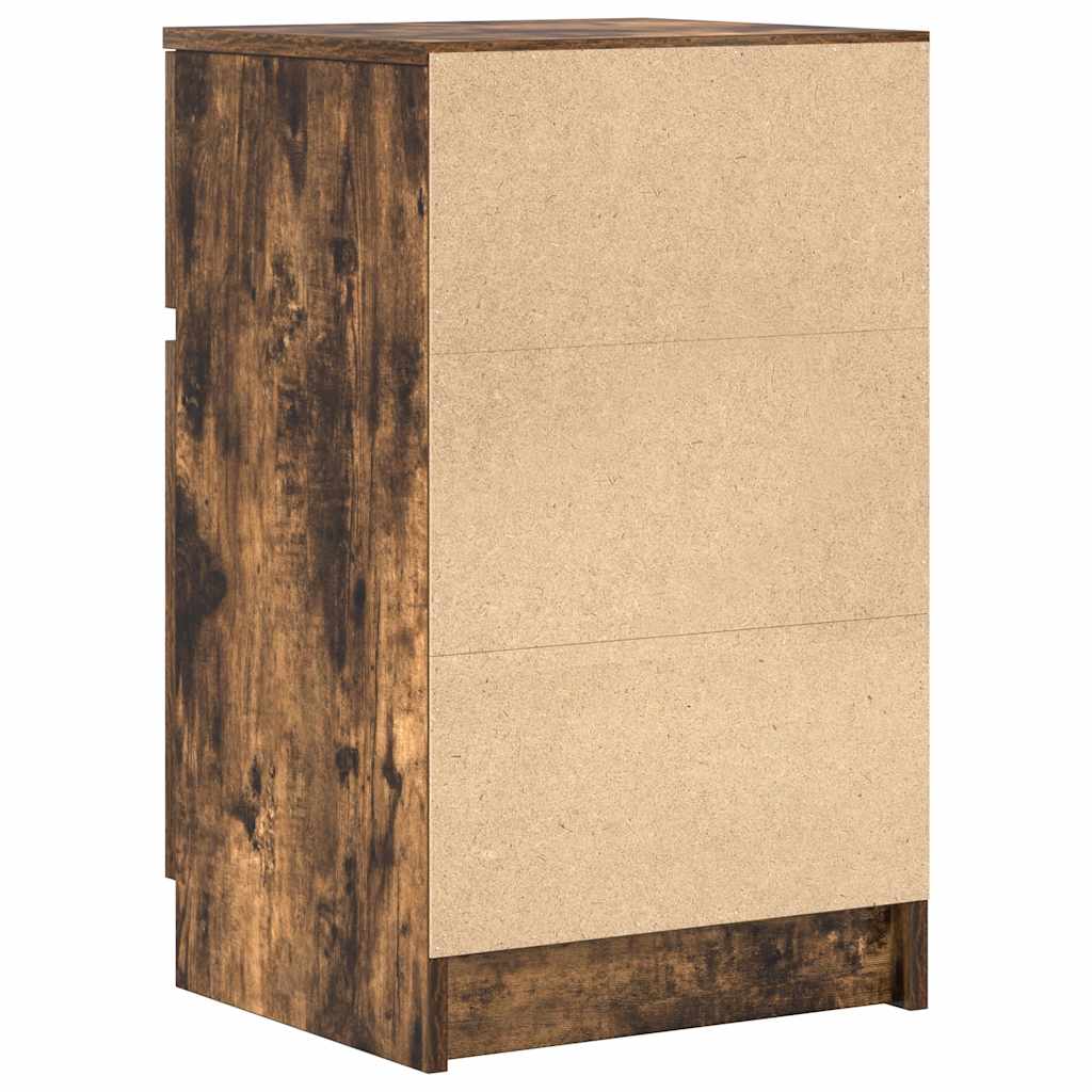 vidaXL Nachttisch Räuchereiche 39x35x65 cm Holzwerkstoff