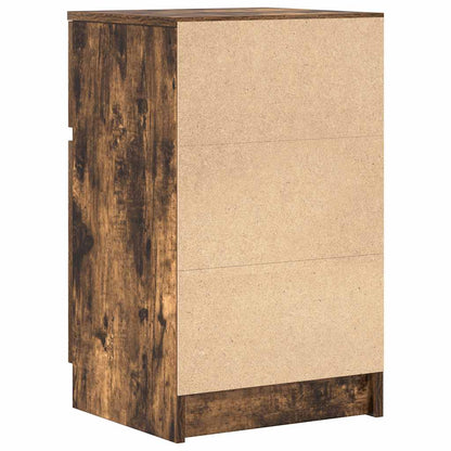 vidaXL Nachttische 2 Stk. Räuchereiche 39x35x65 cm Holzwerkstoff