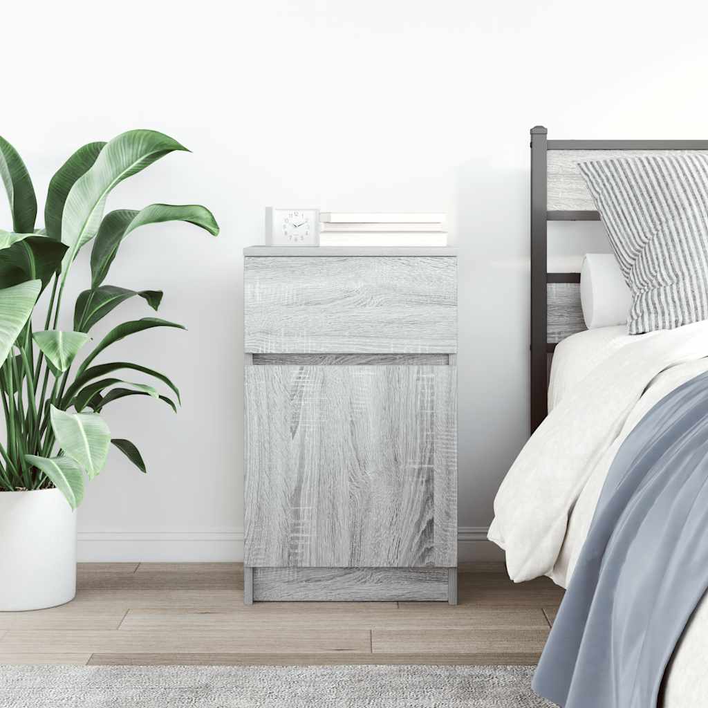 vidaXL Nachttisch Grau Sonoma 39x35x65 cm Holzwerkstoff
