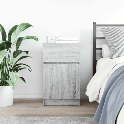 vidaXL Nachttisch Grau Sonoma 39x35x65 cm Holzwerkstoff