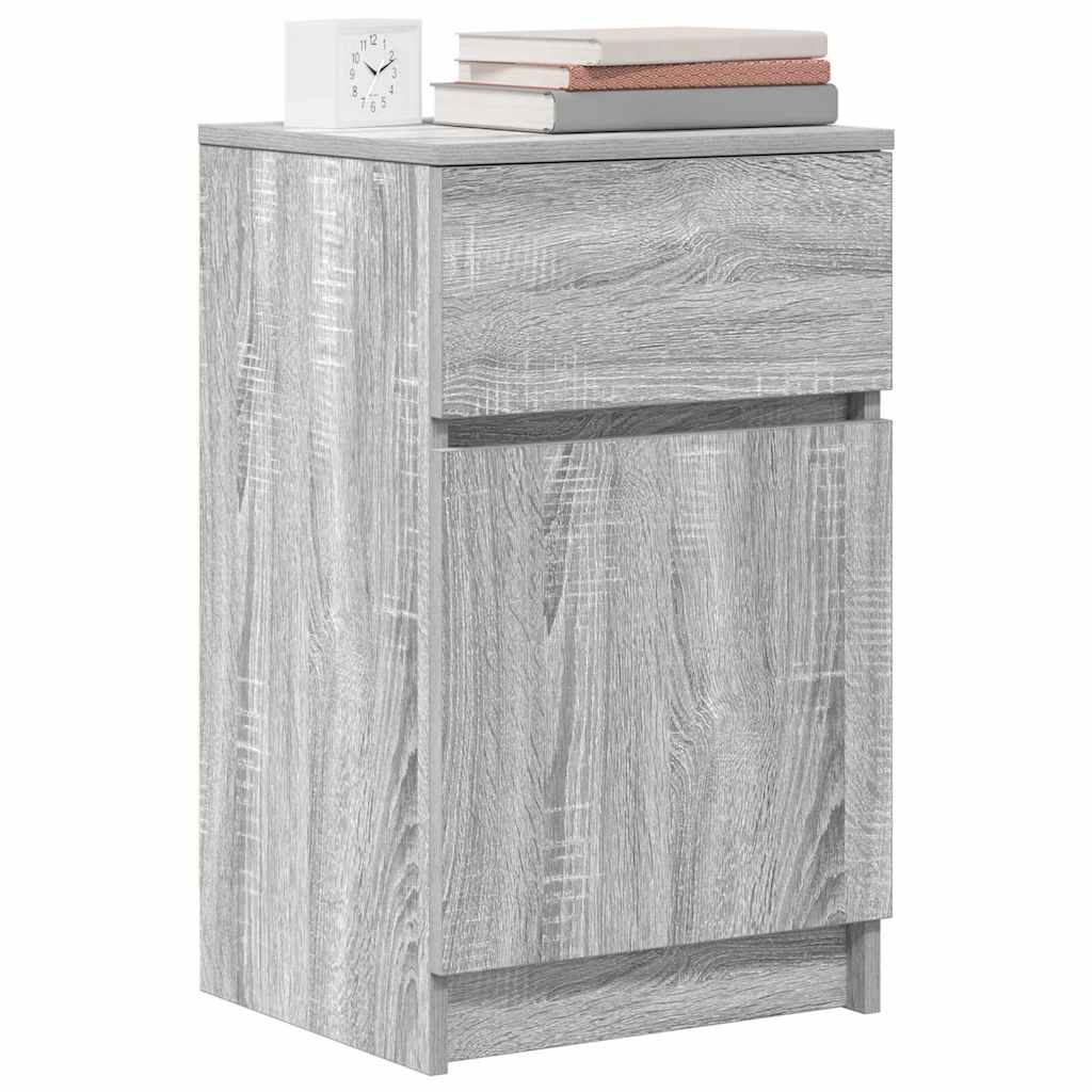 vidaXL Nachttisch Grau Sonoma 39x35x65 cm Holzwerkstoff