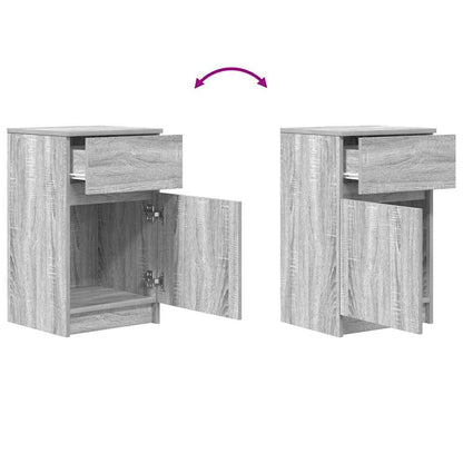 vidaXL Nachttisch Grau Sonoma 39x35x65 cm Holzwerkstoff