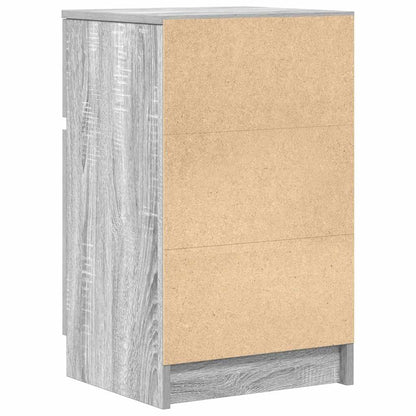vidaXL Tables de chevet 2 pcs Gris Sonoma 39x35x65 cm Bois d'ingénierie