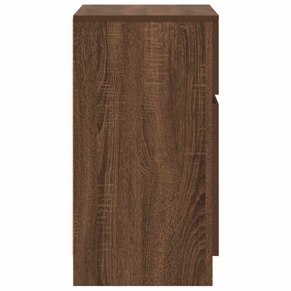 Nachttische 2 Stk. Braun Eichen-Optik 39x35x65 cm Holzwerkstoff