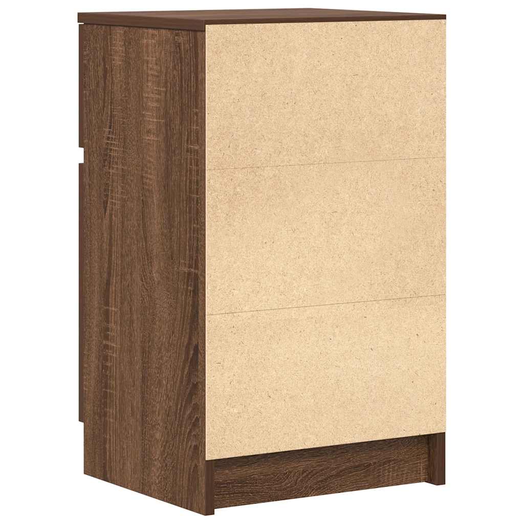 Nachttische 2 Stk. Braun Eichen-Optik 39x35x65 cm Holzwerkstoff