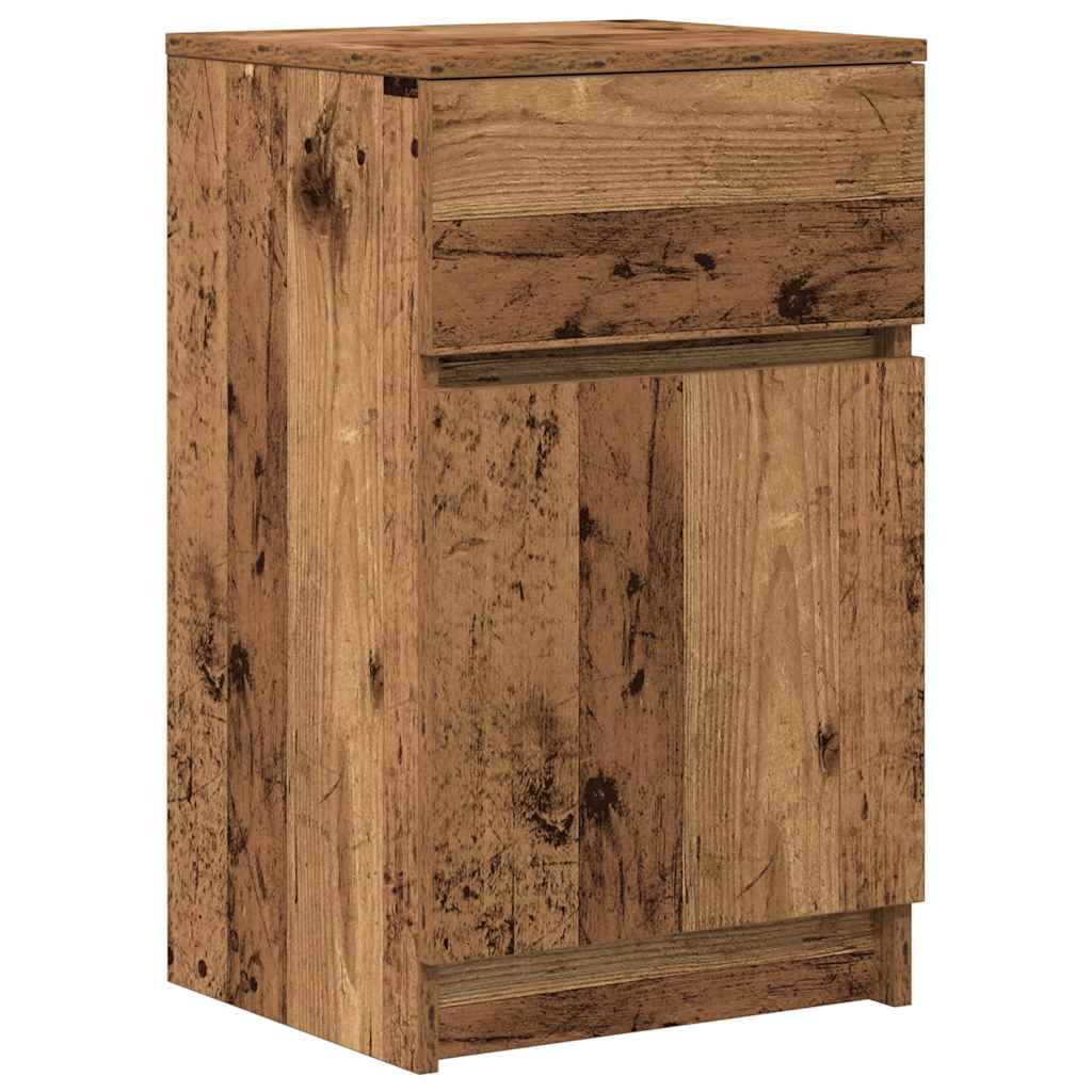 vidaXL Table de chevet aspect bois recyclé 39x35x65 cm Bois d'ingénierie