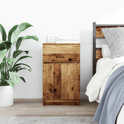 vidaXL Table de chevet aspect bois recyclé 39x35x65 cm Bois d'ingénierie