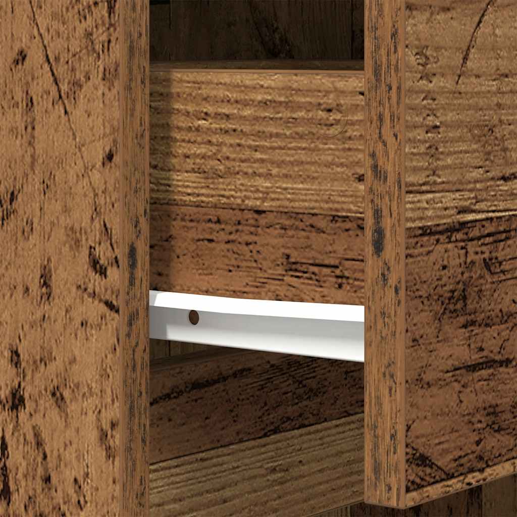 vidaXL Table de chevet aspect bois recyclé 39x35x65 cm Bois d'ingénierie