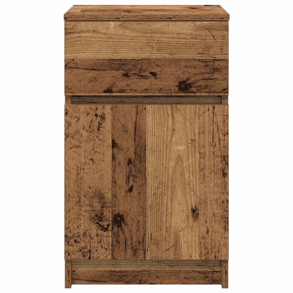 vidaXL Table de chevet aspect bois recyclé 39x35x65 cm Bois d'ingénierie