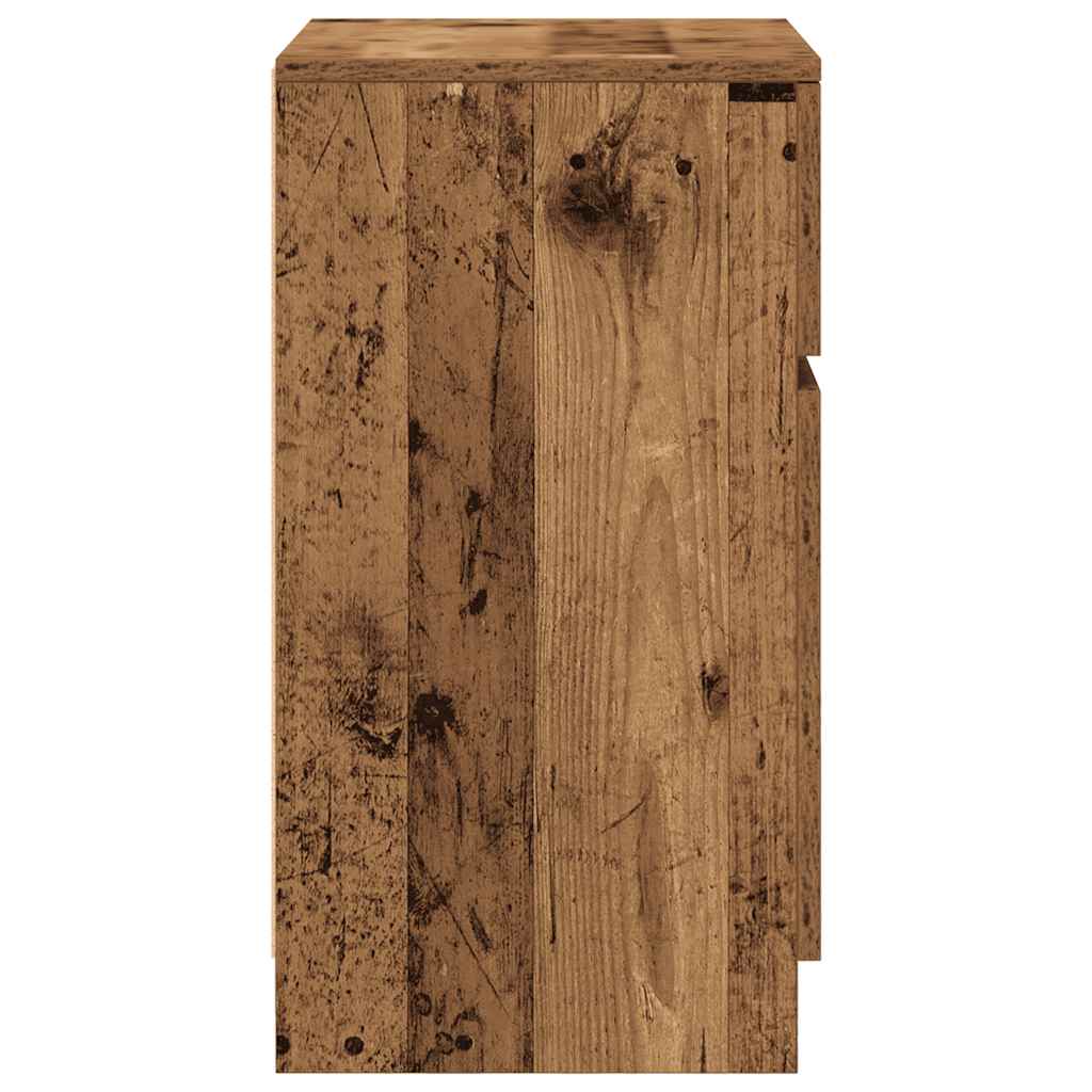 vidaXL Table de chevet aspect bois recyclé 39x35x65 cm Bois d'ingénierie