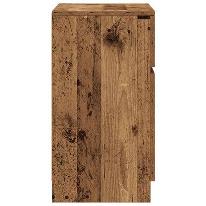 vidaXL Table de chevet aspect bois recyclé 39x35x65 cm Bois d'ingénierie
