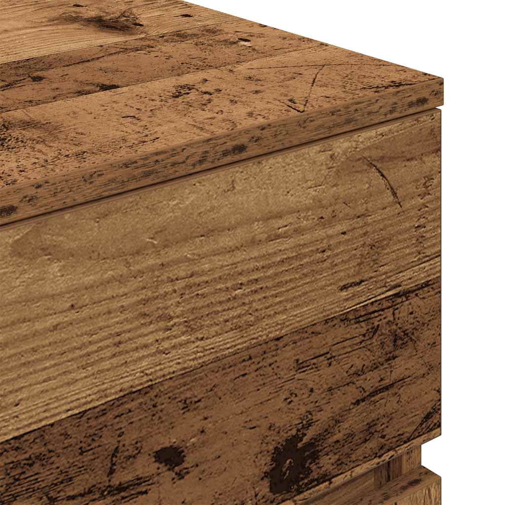 vidaXL Table de chevet aspect bois recyclé 39x35x65 cm Bois d'ingénierie