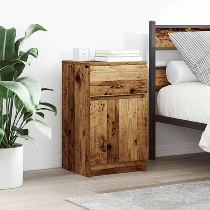 vidaXL Table de chevet aspect bois recyclé 39x35x65 cm Bois d'ingénierie