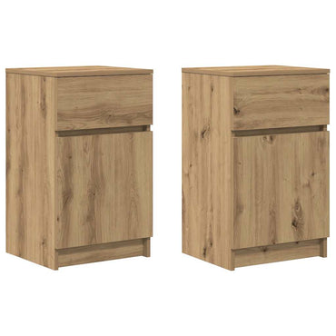 vidaXL Nachttische 2 Stk. Artisan-Eiche 39x35x65 cm Holzwerkstoff