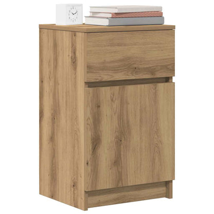 vidaXL Nachttische 2 Stk. Artisan-Eiche 39x35x65 cm Holzwerkstoff