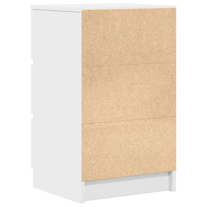 vidaXL Nachttisch mit 3 Schubladen Weiß 39x35x65 cm